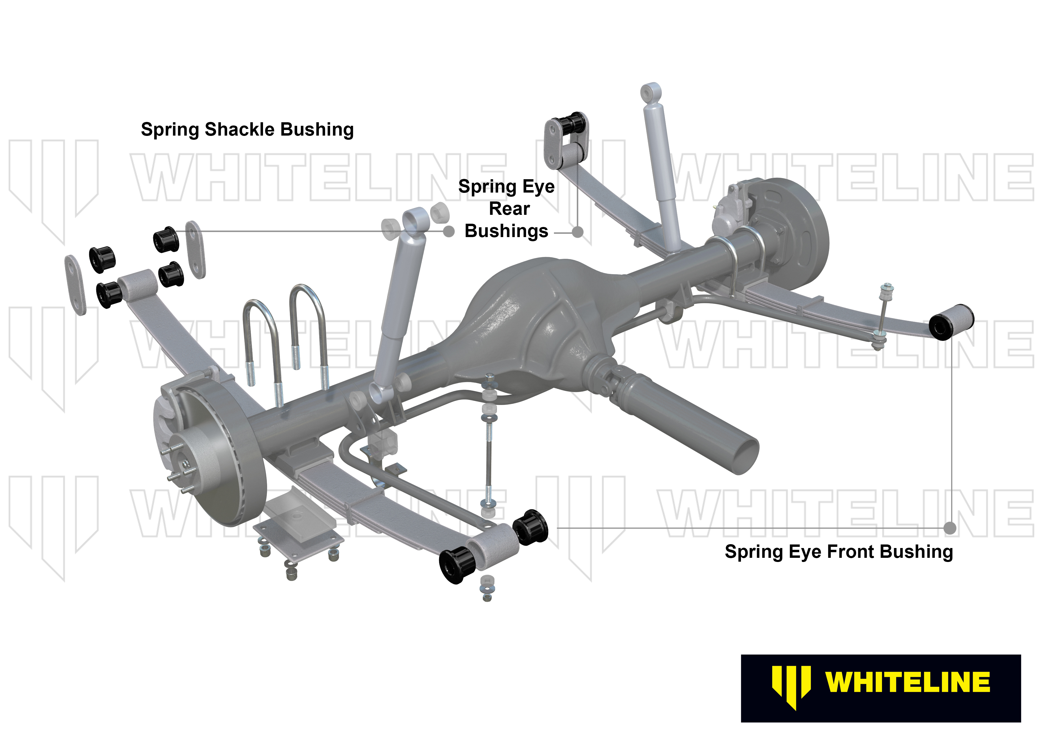 Whiteline Blattfeder - Buchsen-Set für Mitsubishi Triton MK 2WD/MK 4WD/ML u.a.