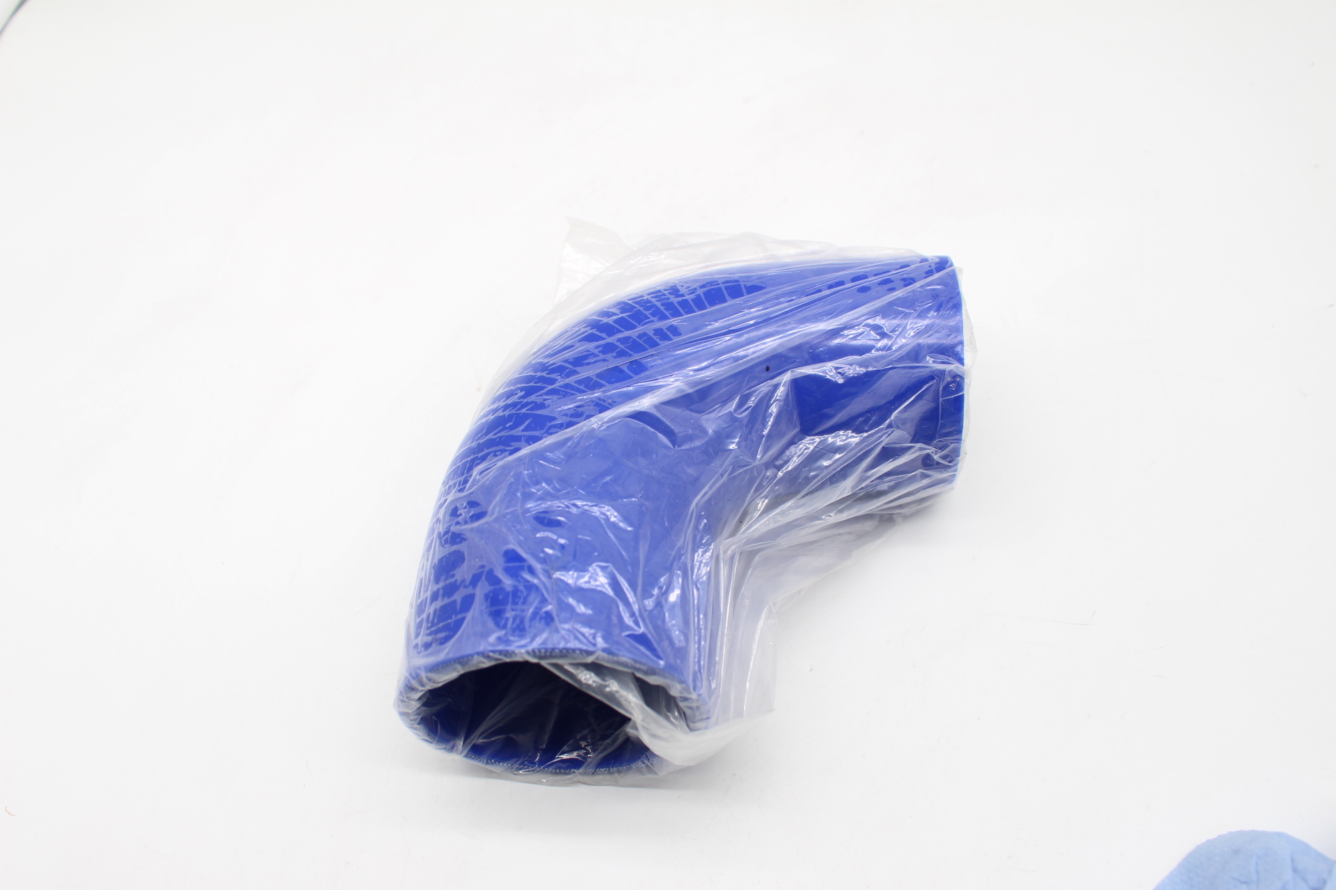 Silikon Reduzierbogen 90°, 80 - 70mm, blau