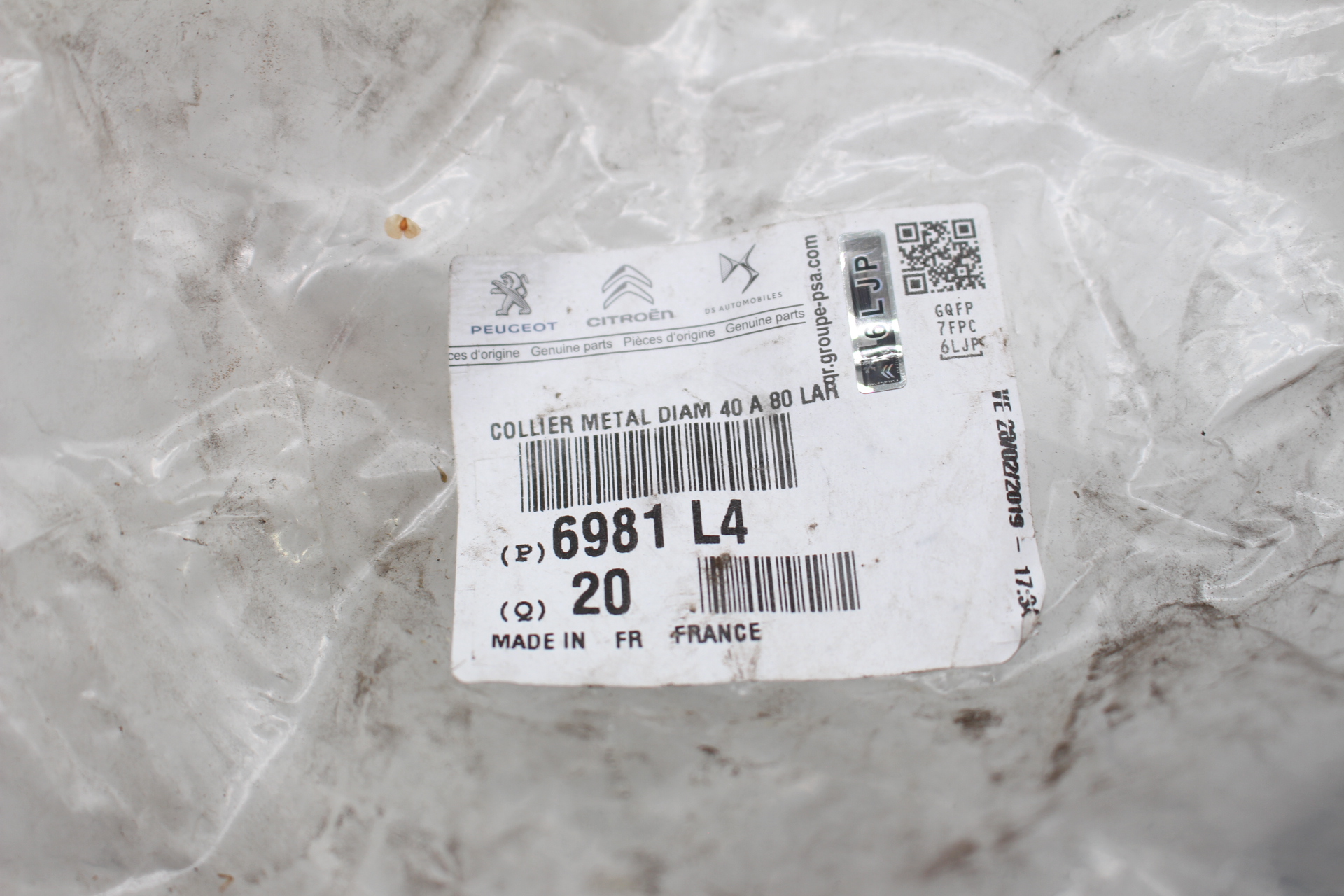 Peugeot / Citroen Schlauchschelle 40-80 6981L4 NEU NOS NEW OEM