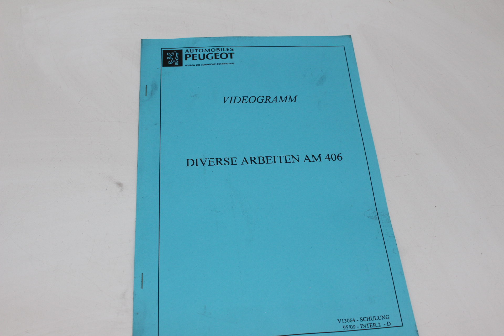 Peugeot Lehrvideokassette – DIVERSE ARBEITEN AM 406