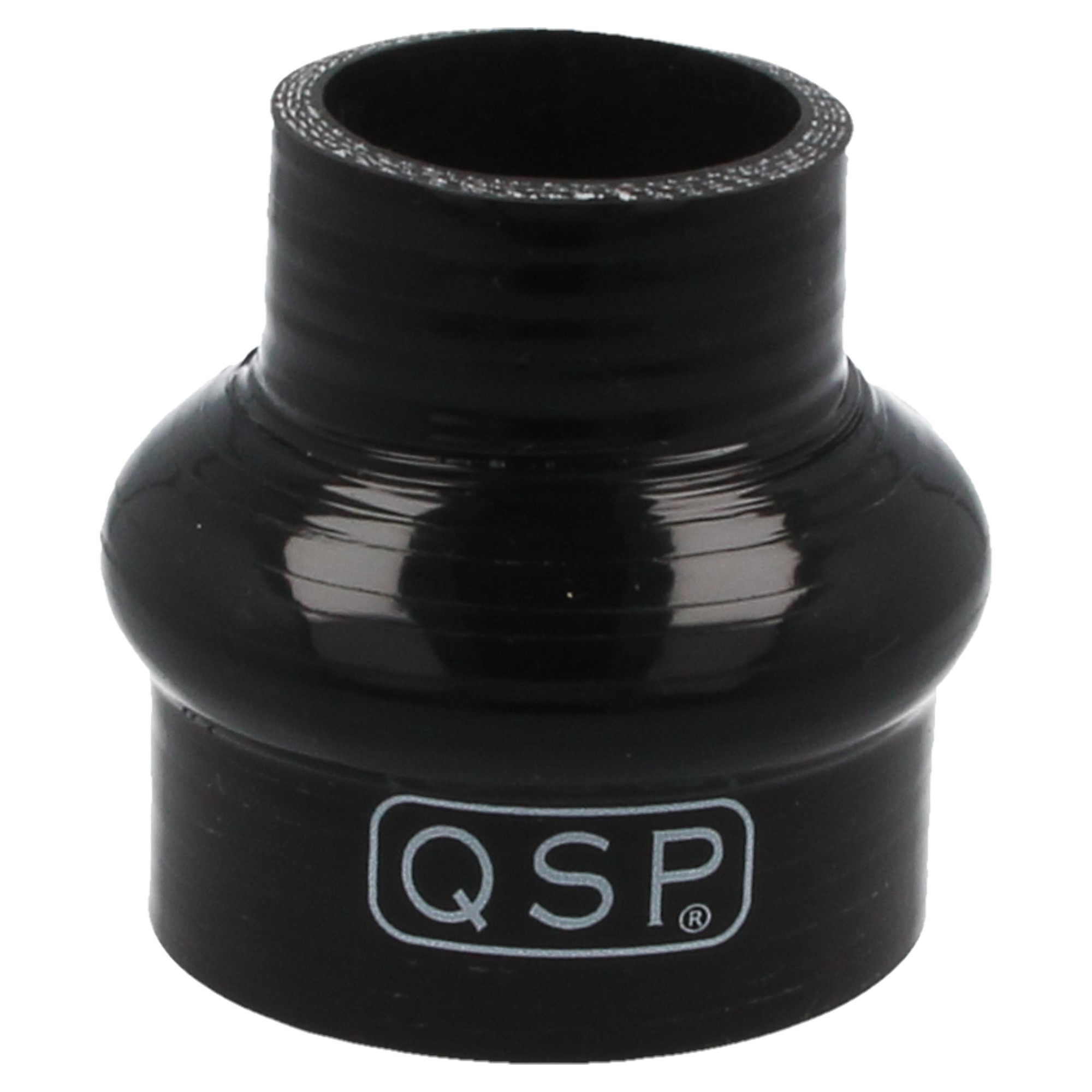 QSP Silikon Wulstverbinder - Reduzierung - 76-60mm - Schwarz